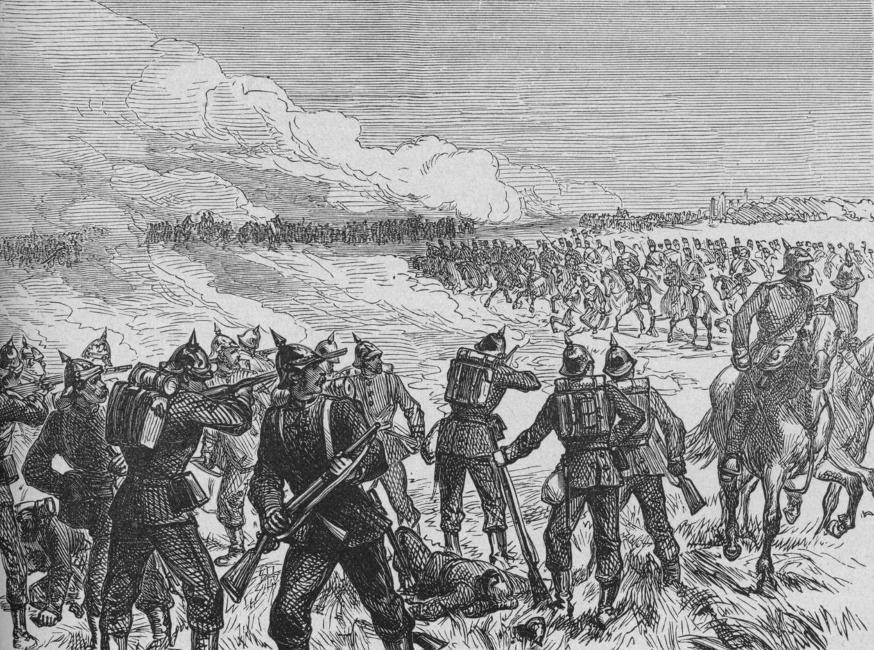 Slaget ved Langensalza, ca 1890 av Unbekannt