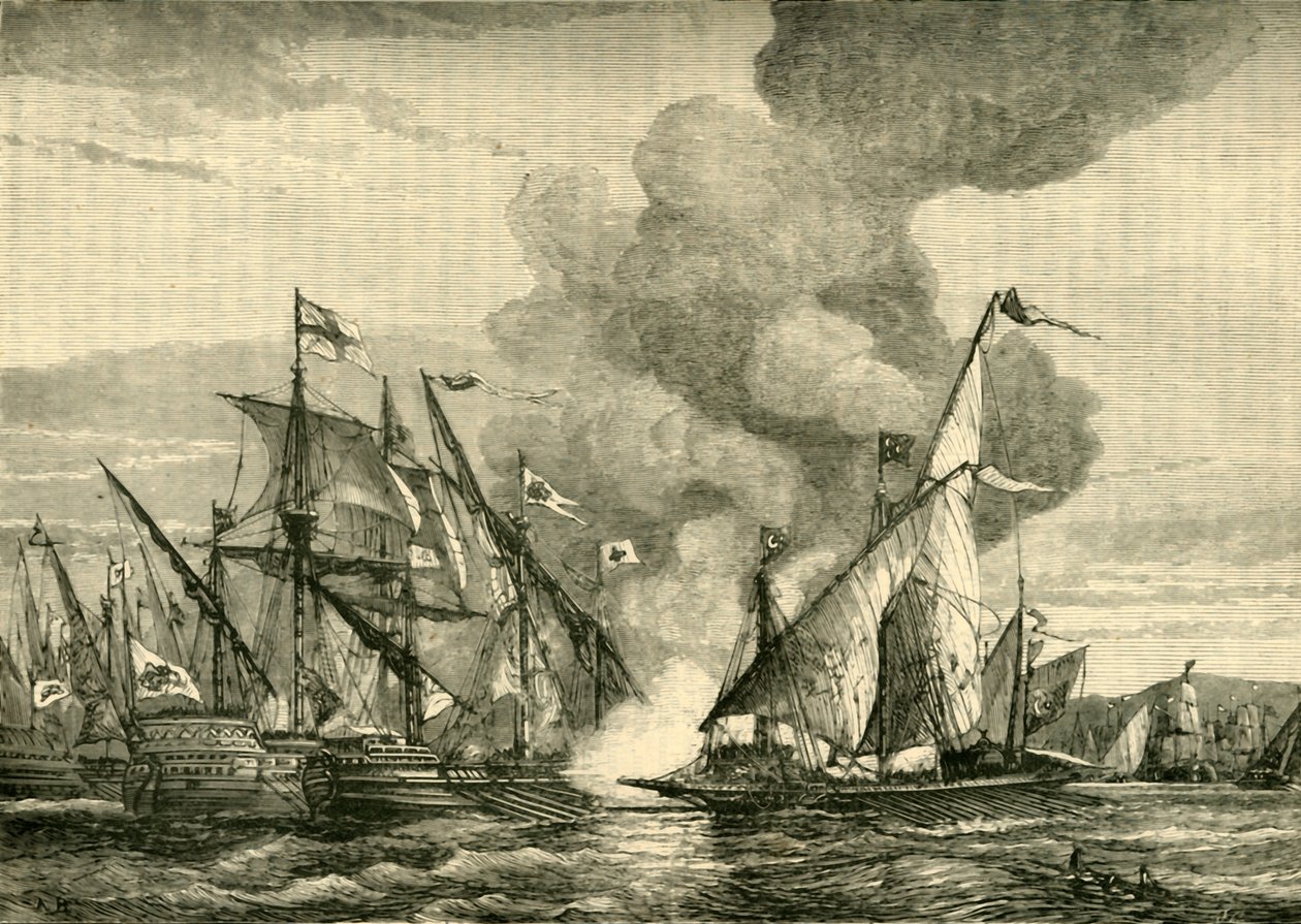 Slaget ved Lepanto, 1571, 1890. av Unbekannt