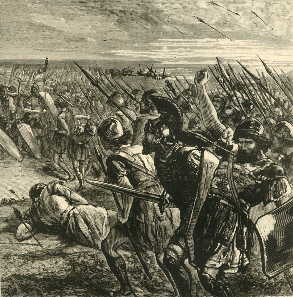 Slaget ved Marathon, 1890. av Unbekannt