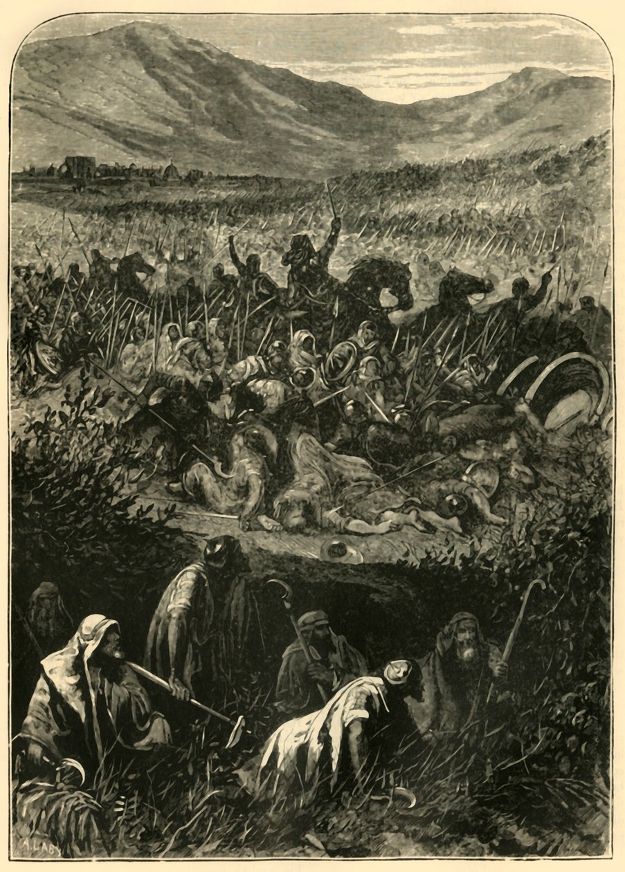 Slaget ved Michmash, 1890. av Unbekannt