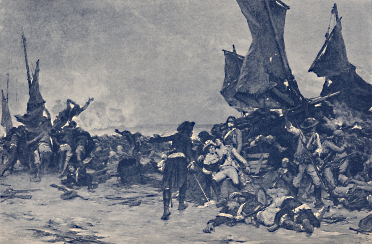 Slaget ved Quiberon, 1795, 1896 av Unbekannt