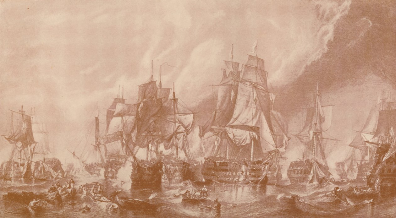 Slaget ved Trafalgar, 1805, 1896. av Unbekannt