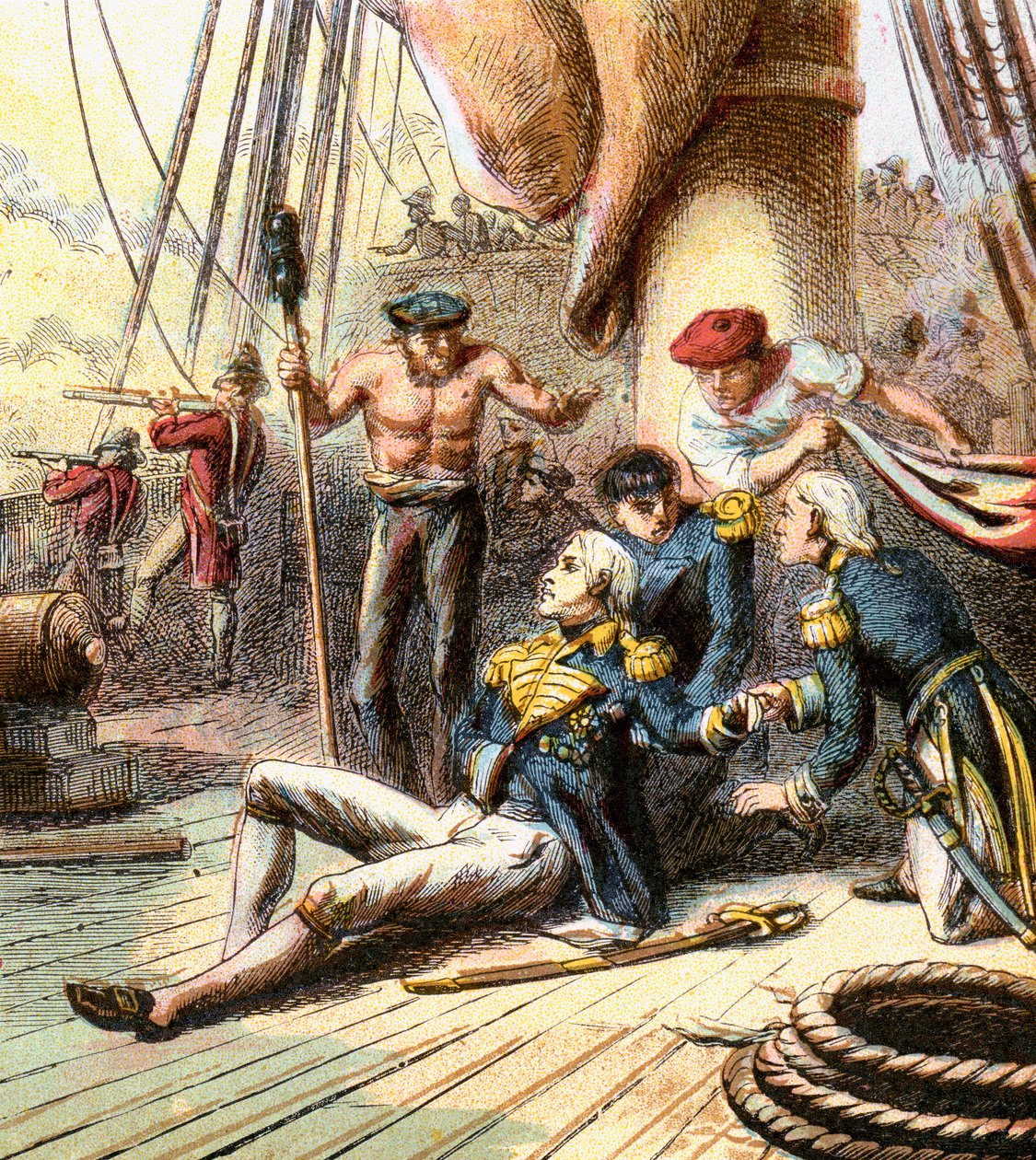 Slaget ved Trafalgar, 1805, c1850-årene av Unbekannt