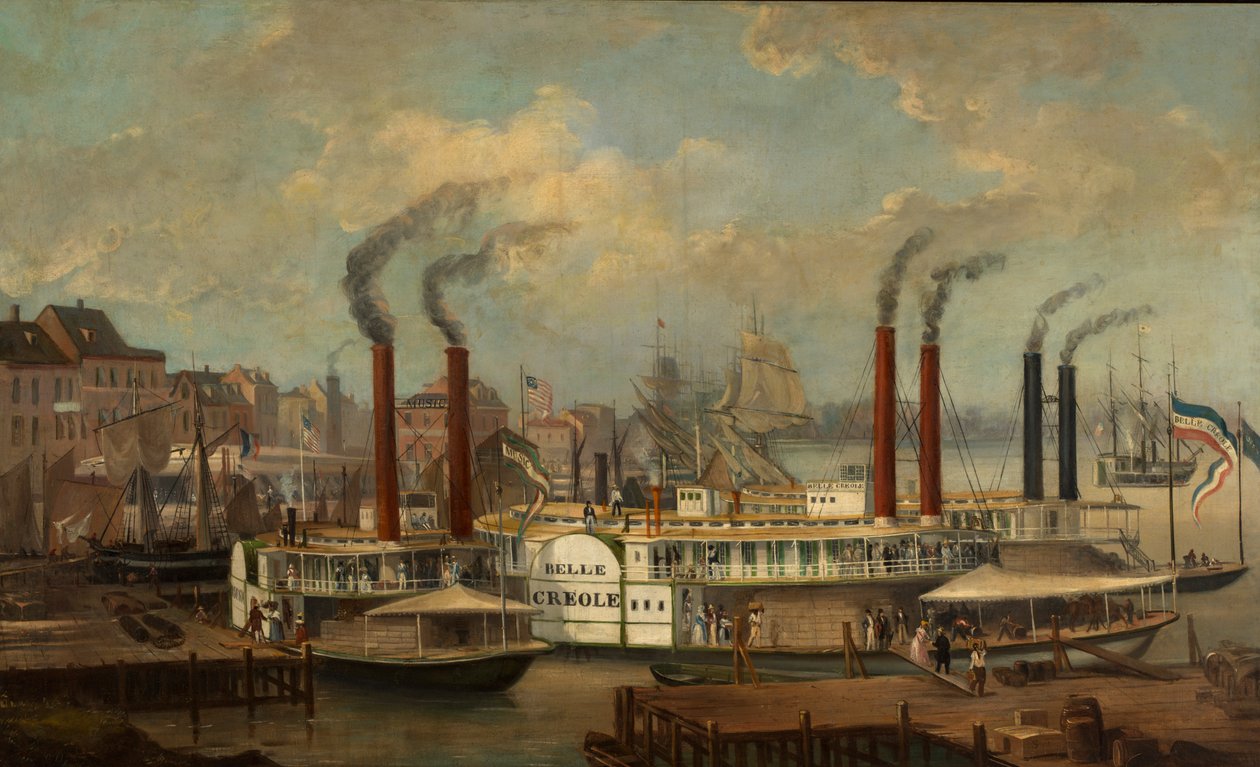 The Belle Creole i New Orleans, ca. 1845-1849. av Unbekannt