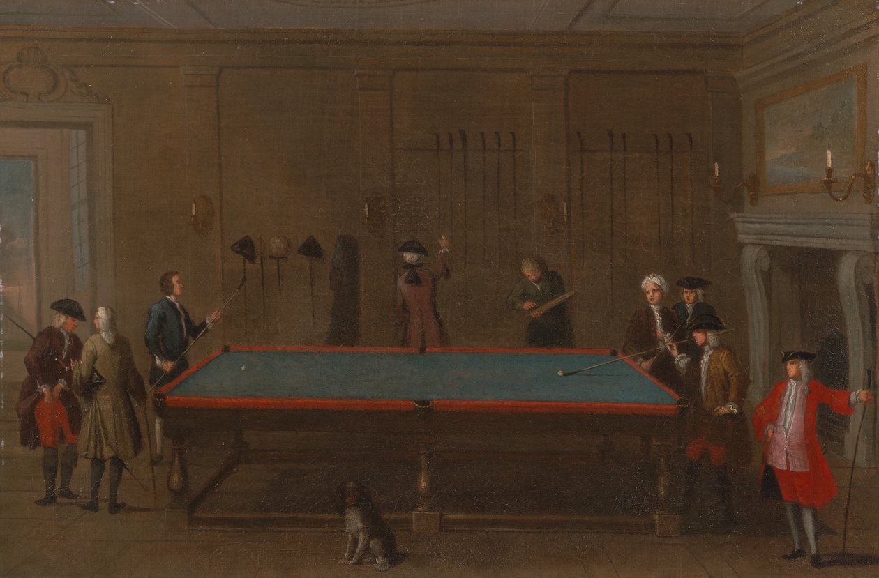 Biljardrommet, ca. 1725. av Unbekannt