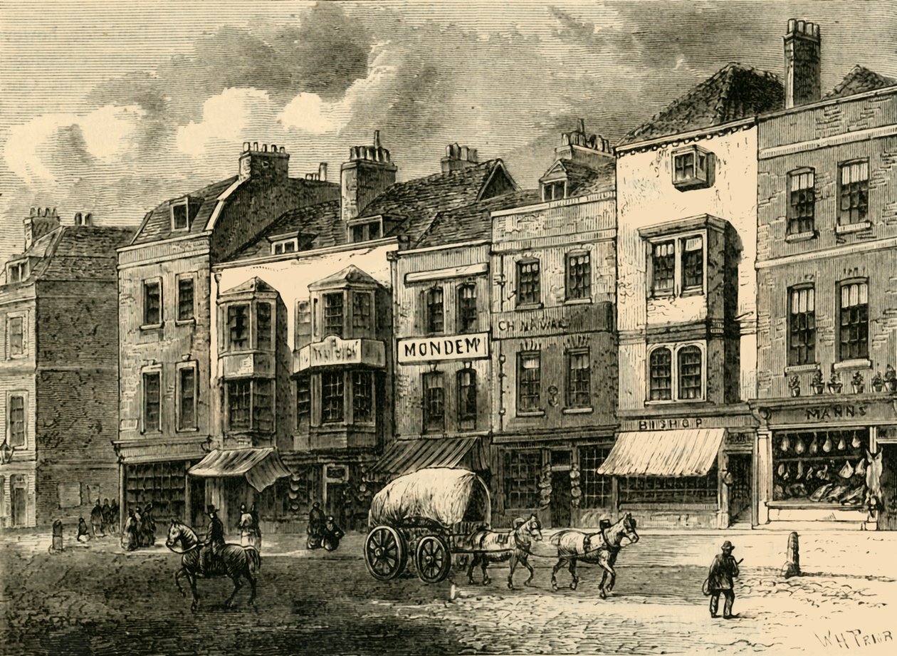 The Borough, High Street, i 1825, c1878. av Unbekannt