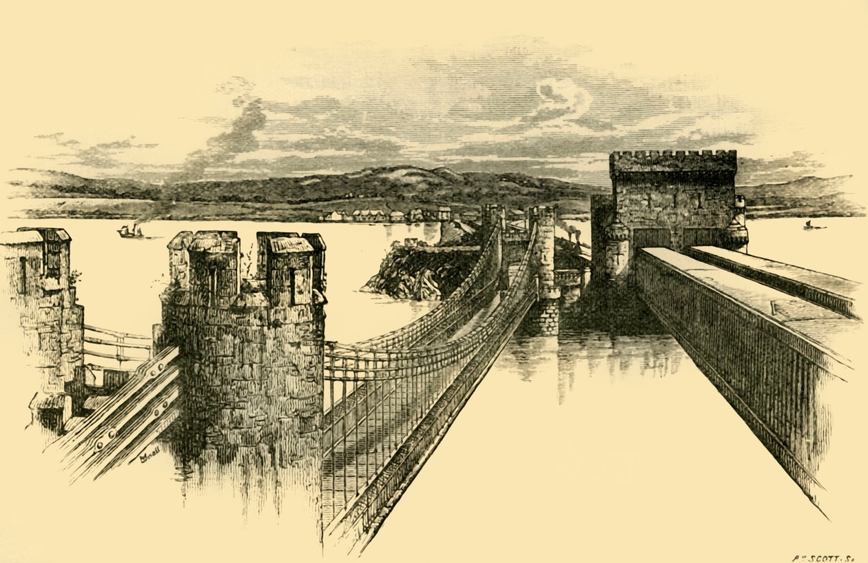 The Bridges, fra Conway Castle, 1898. av Unbekannt