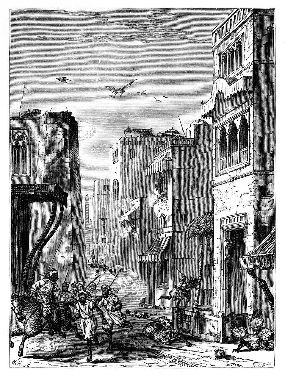 De britiske troppene kommer inn i Multan, 1800-tallet av Unbekannt