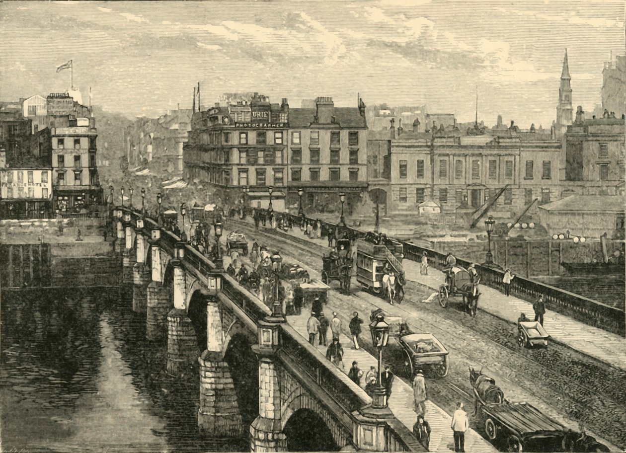 The Broomielaw Bridge, Glasgow, 1898. av Unbekannt