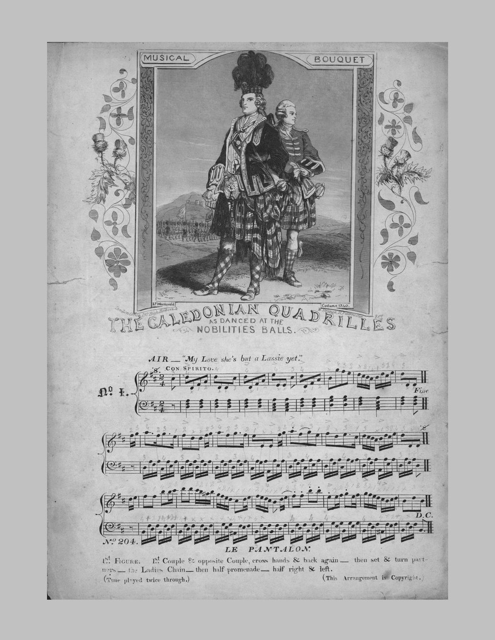 De kaledonske kvadriller, noter, c1870. av Unbekannt