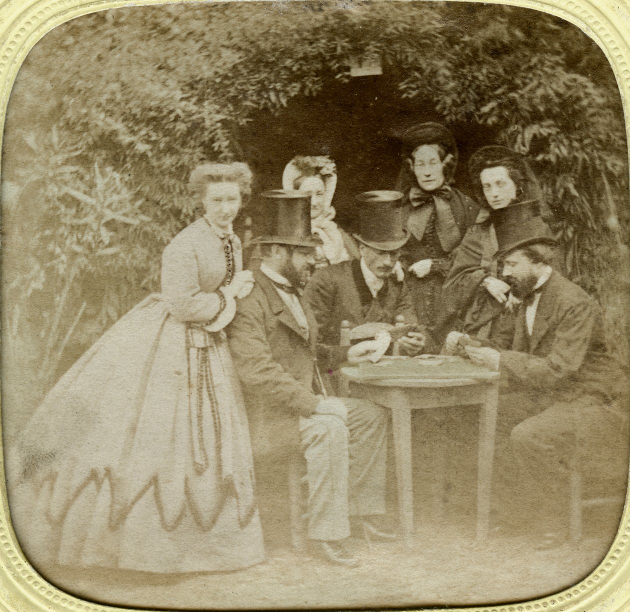 Kortspillet, c1850 av Unbekannt