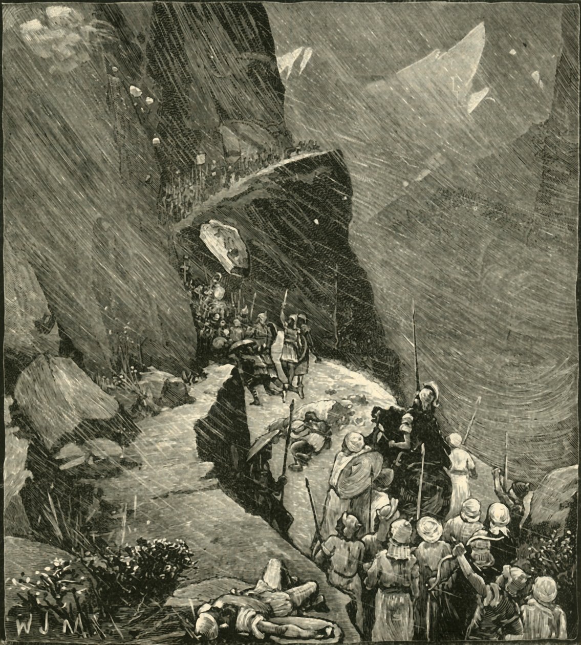 Karthagerne krysser Alpene, 1890. av Unbekannt