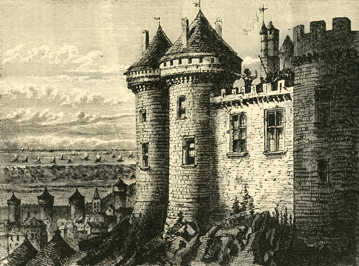 Slottet i Hennebon, 1890. av Unbekannt