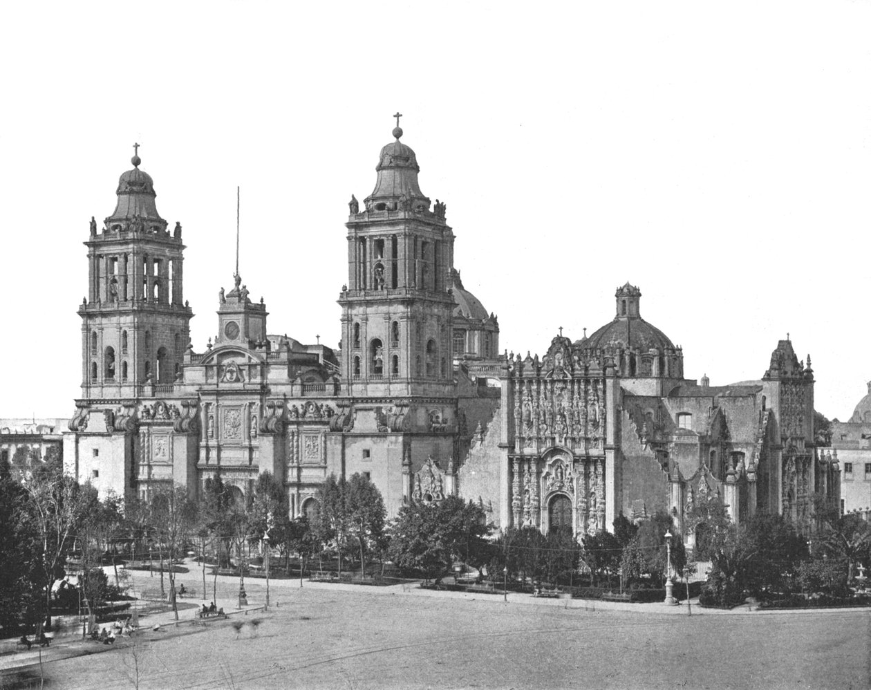 Katedralen, Mexico by, Mexico, ca 1900. av Unbekannt