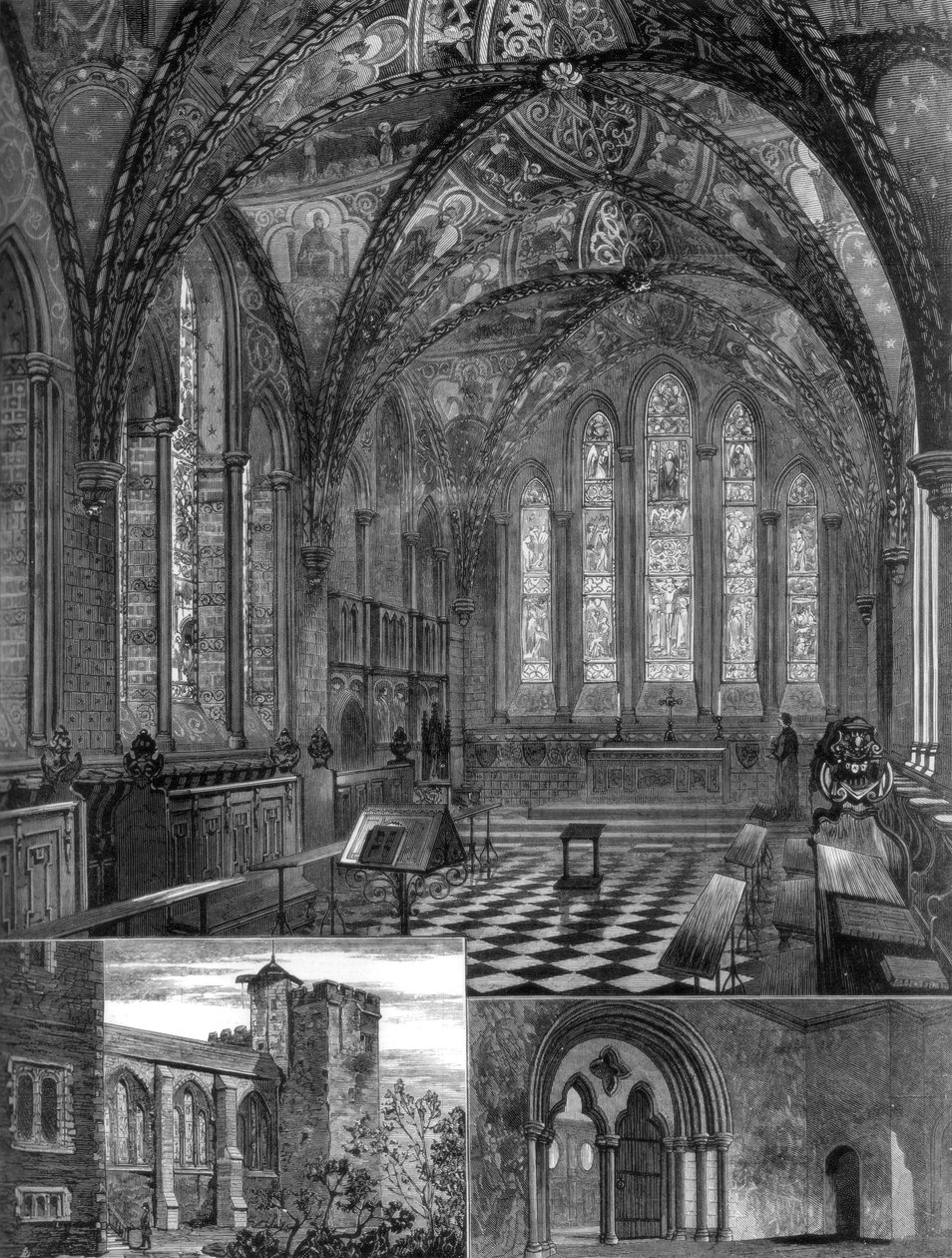 The Chapel of Lambeth Palace, London, 1887 av Unbekannt