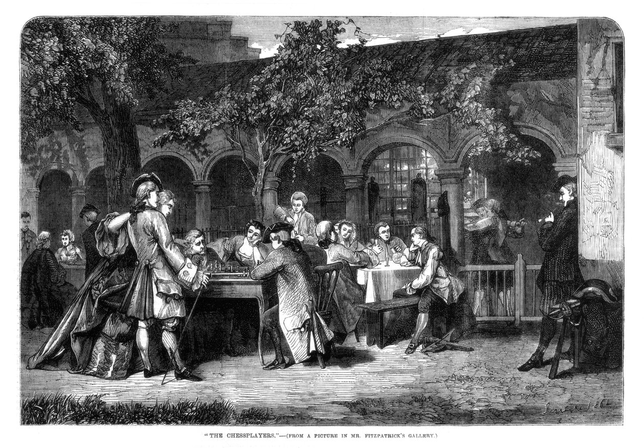 The Chessplayers, 1864 av Unbekannt