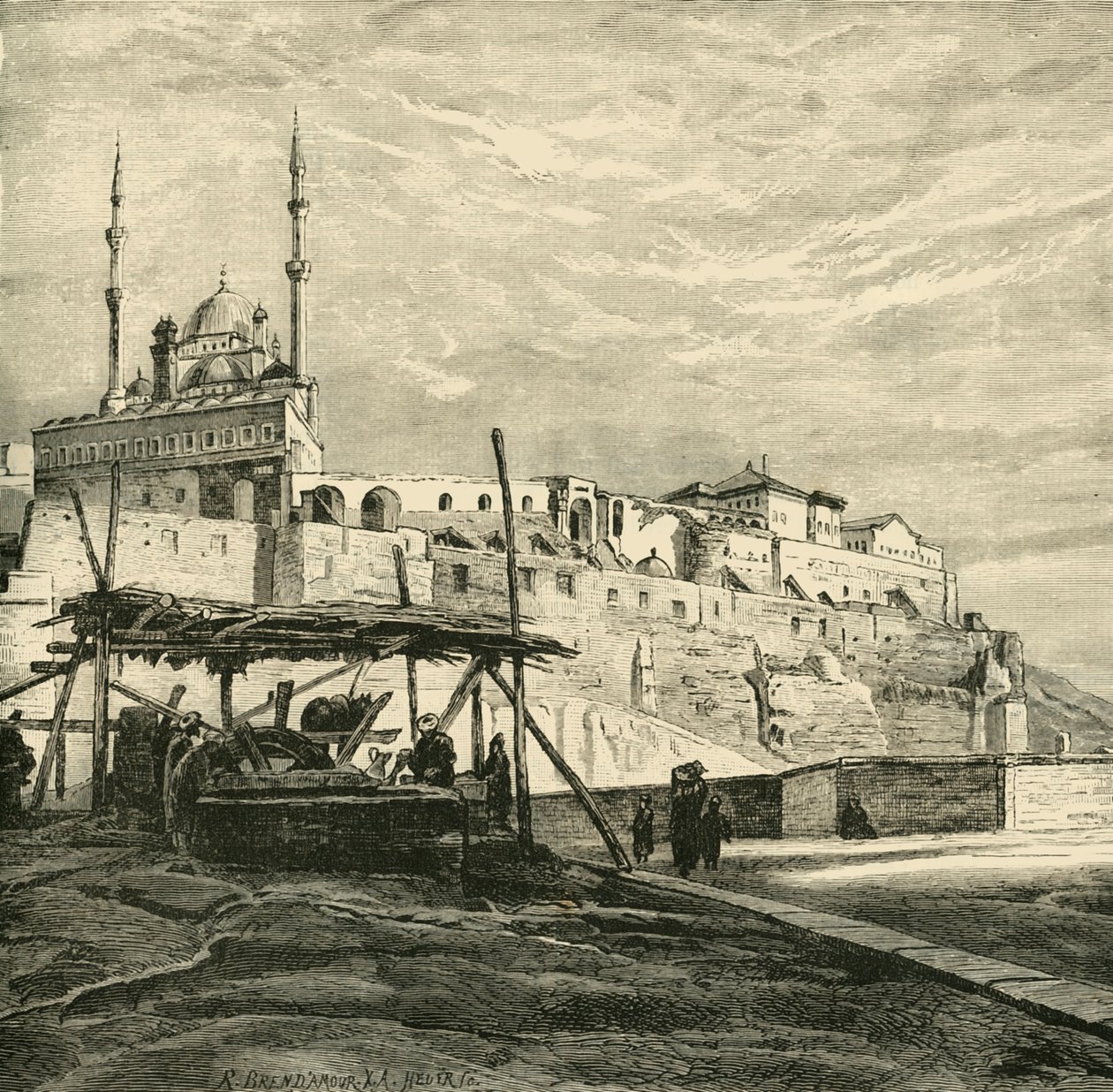 Citadellet i Kairo bygget av Saladin, 1890. av Unbekannt