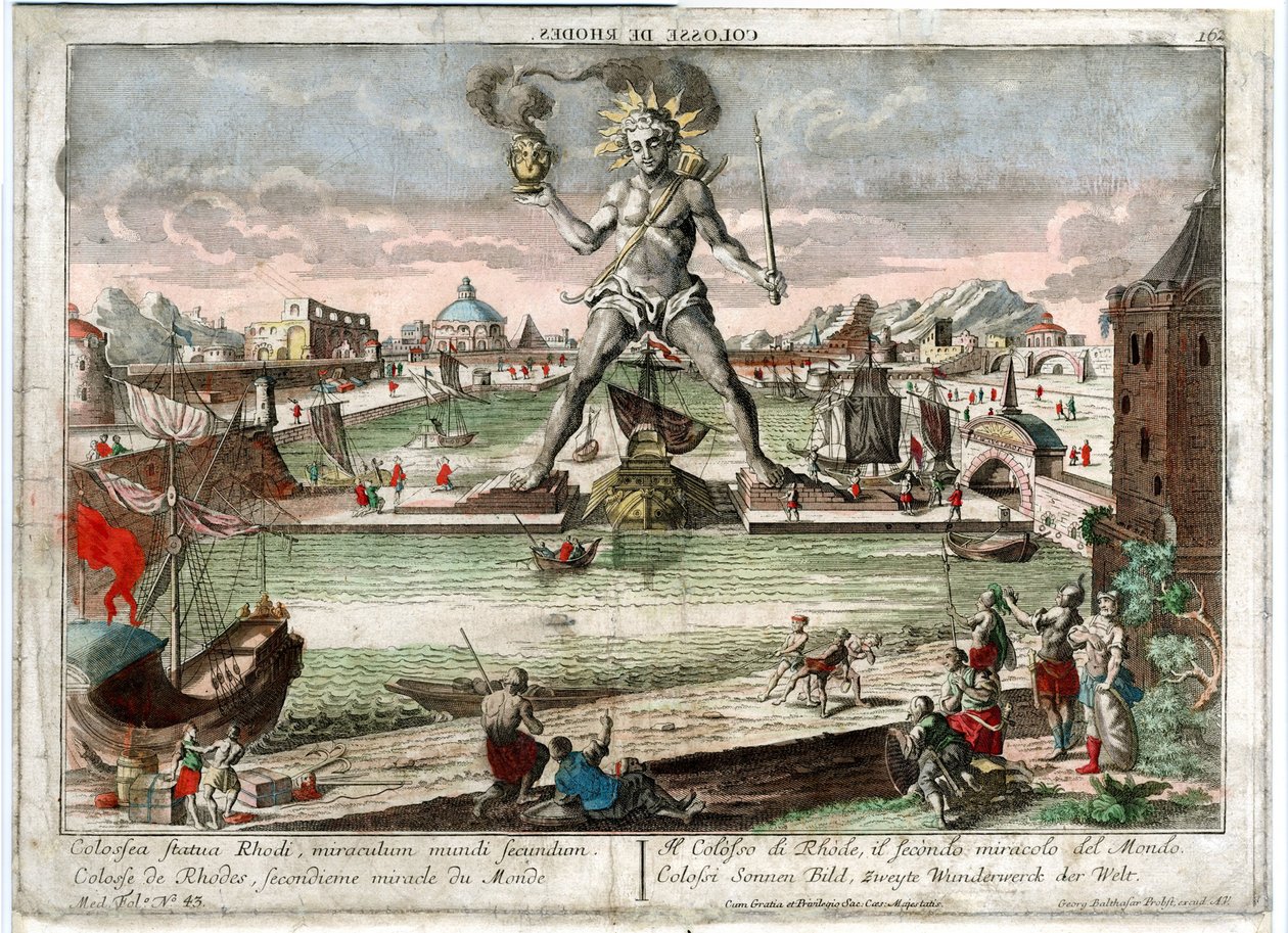 Kolossen på Rhodos, 1760 av Unbekannt