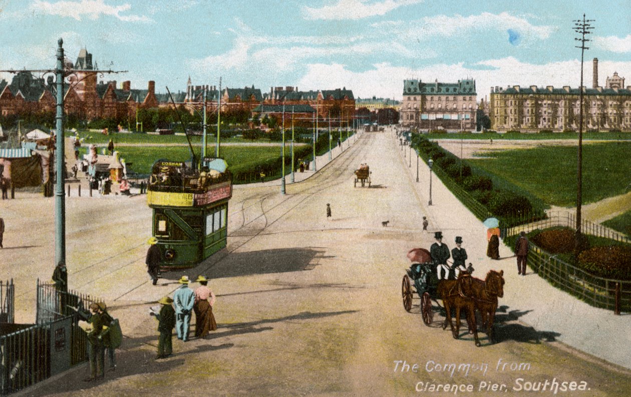 The Common fra Clarence Pier, Southsea, Hampshire, c1904 av Unbekannt