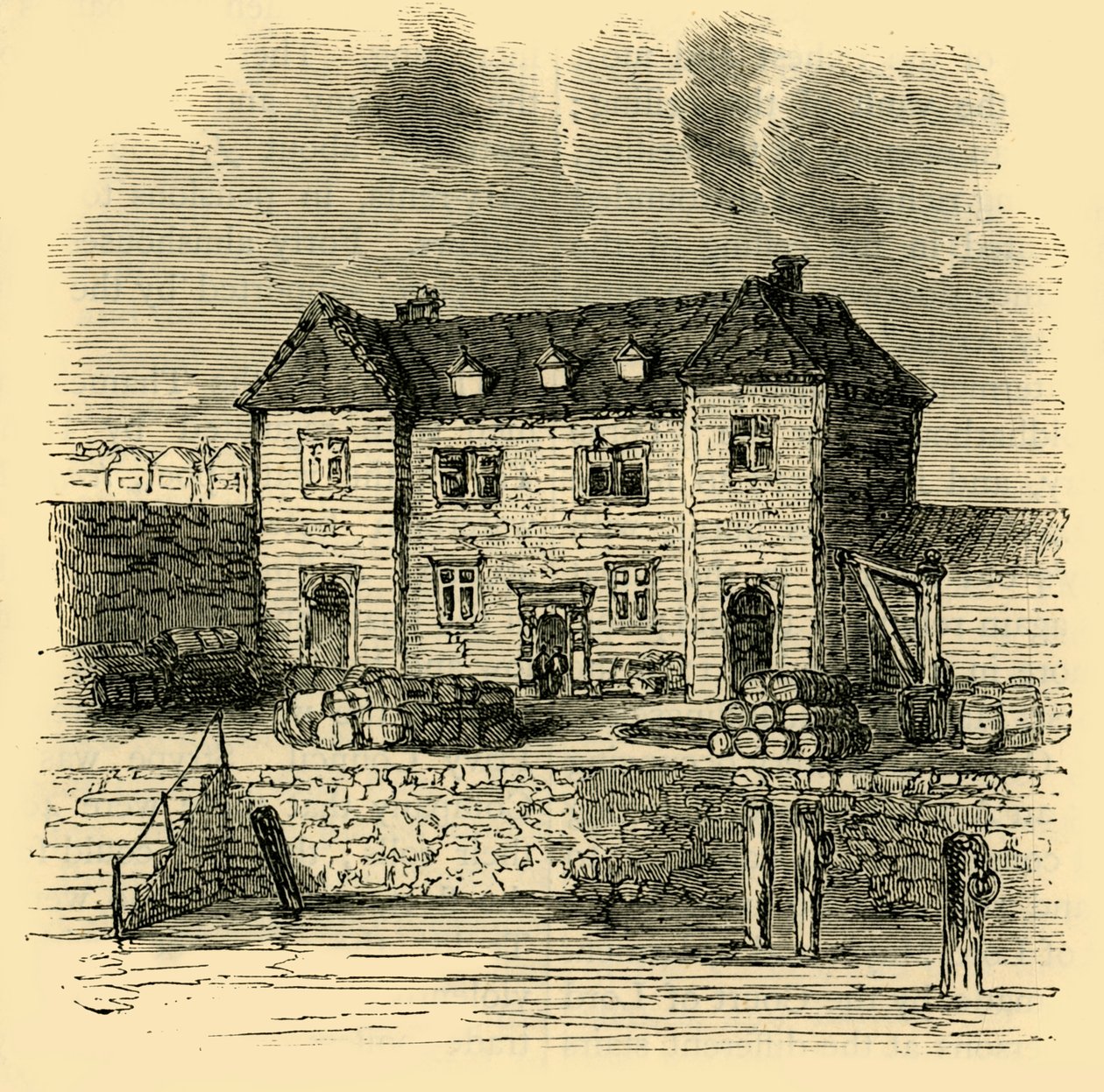 The Custom House - Time of Elizabeth, c1872. av Unbekannt