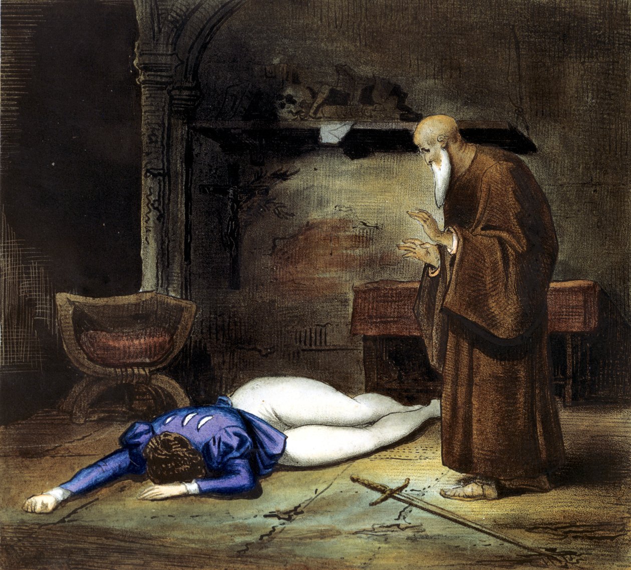 The Death of Romeo, 1800-tallet av Unbekannt