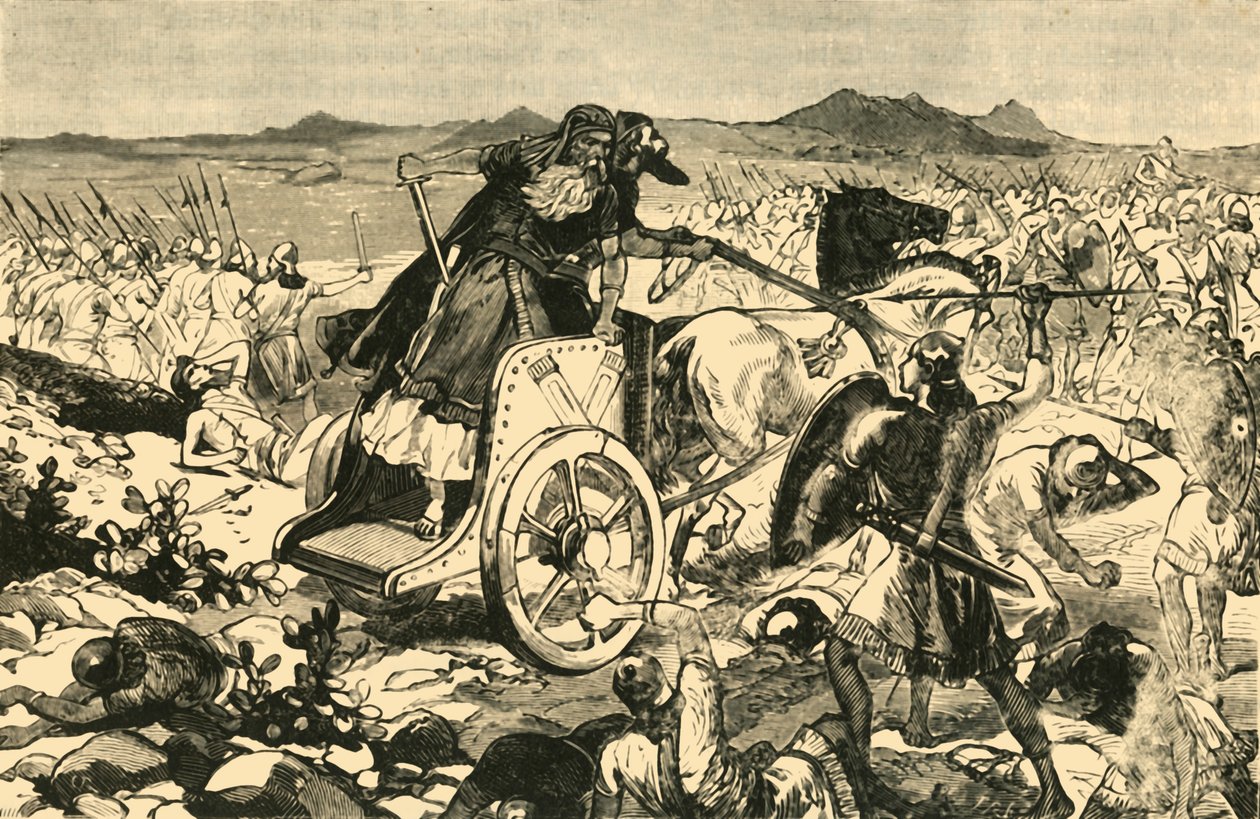 Nederlaget til Adonizedeck, 1890. av Unbekannt