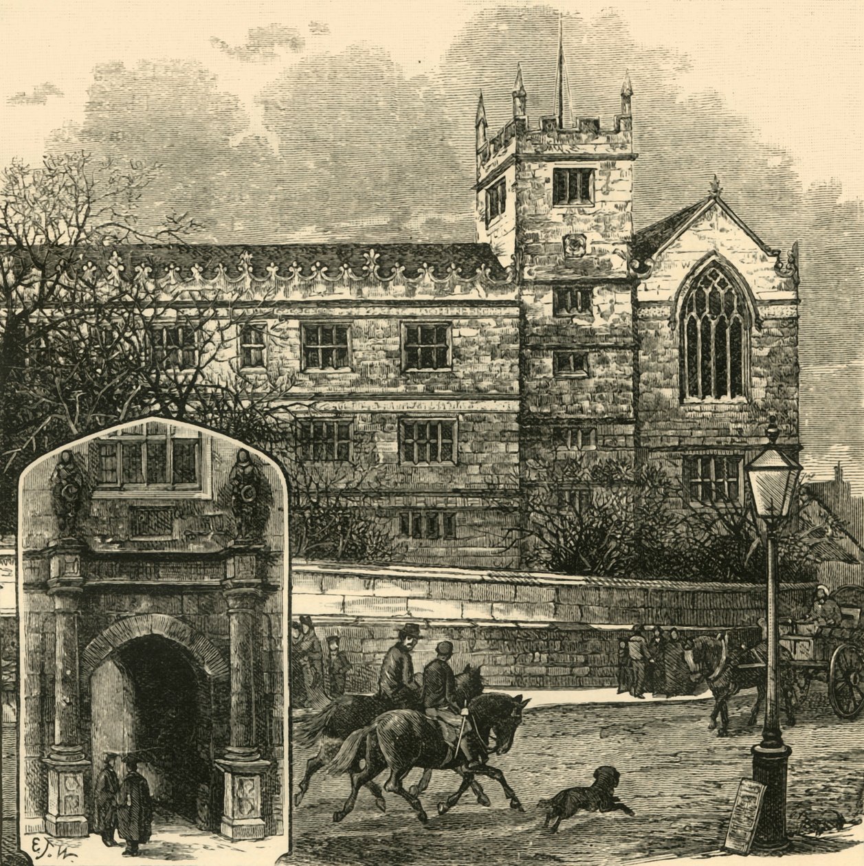 Døråpningen. The Old Grammar School, 1898. av Unbekannt