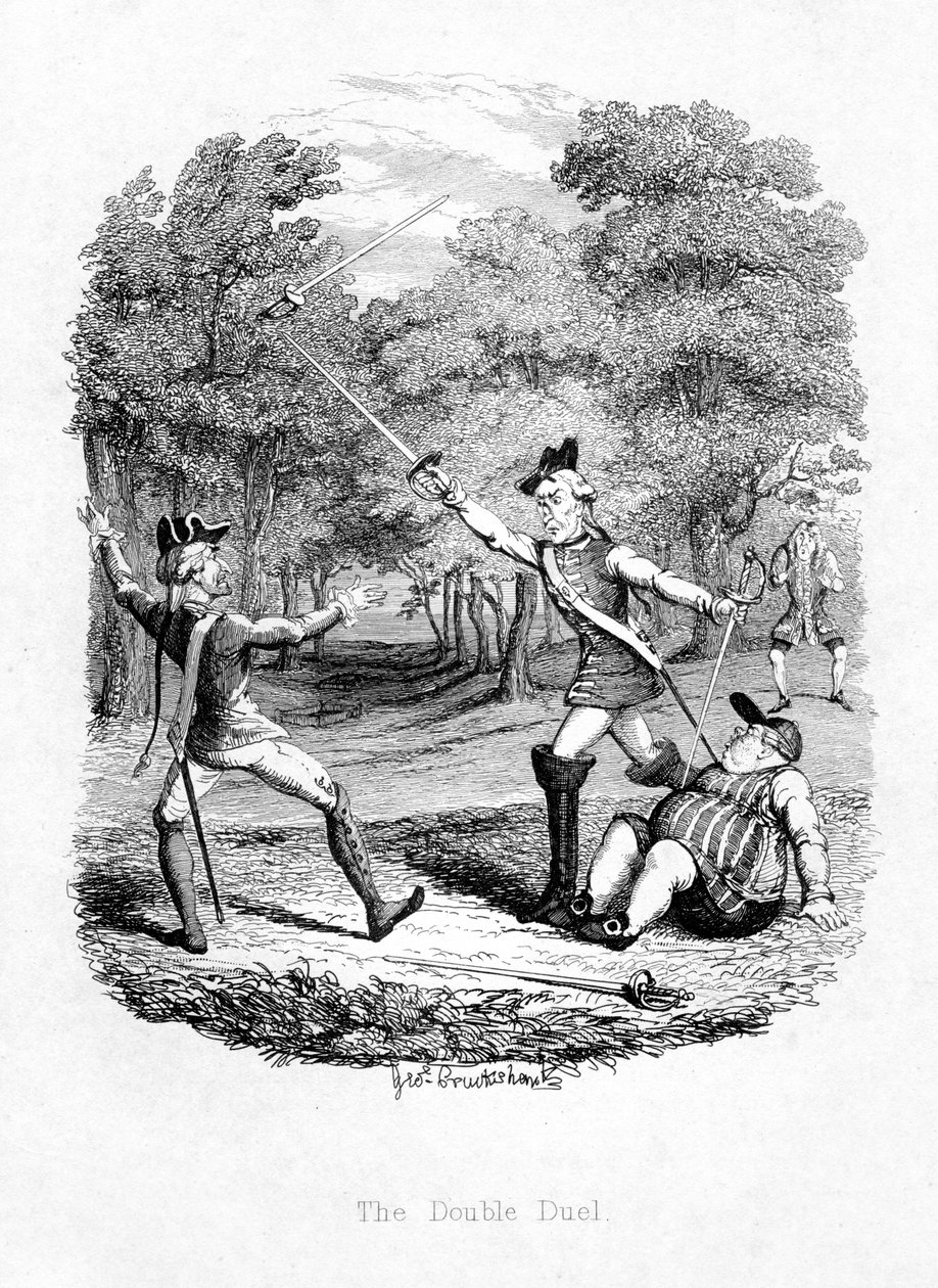 Dobbeltduellen, 1844 av Unbekannt