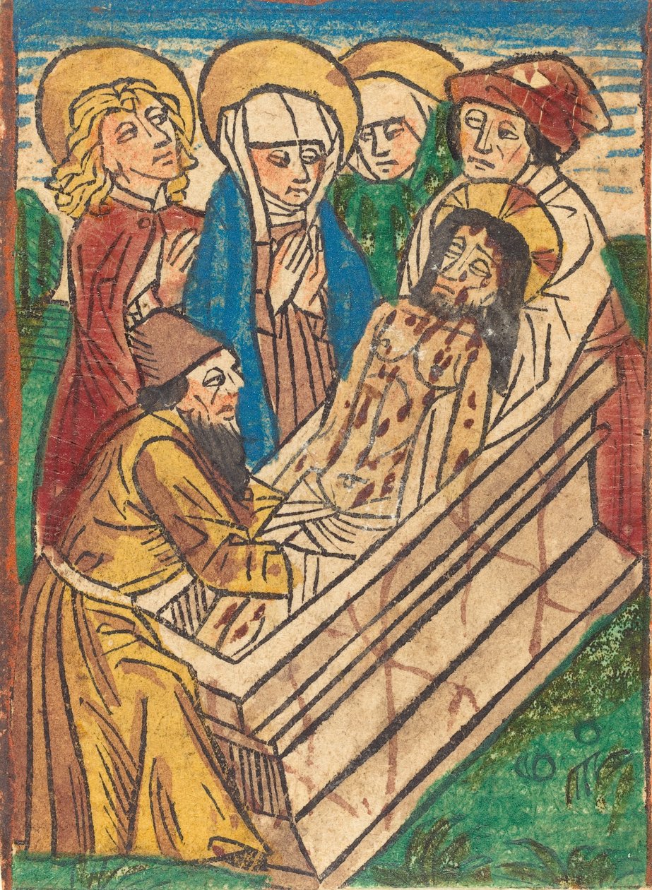Gravleggingen, ca. 1490. av Unbekannt