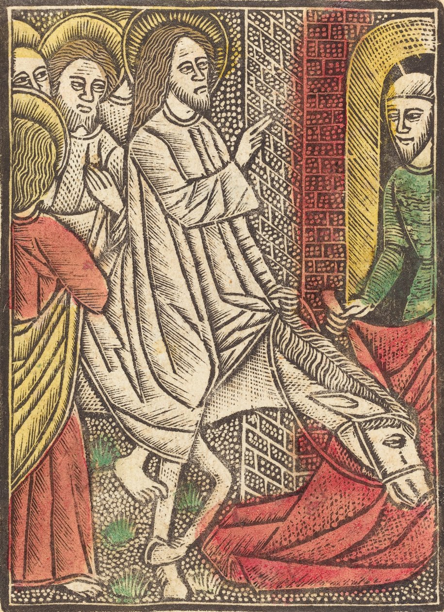 Inntoget i Jerusalem, ca. 1480. av Unbekannt