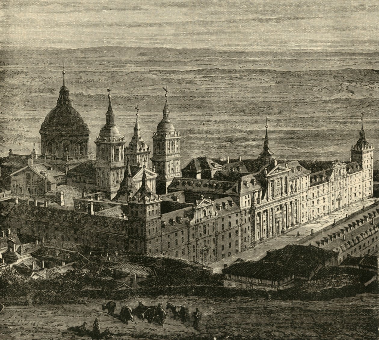 The Escurial, nær Madrid, 1890. av Unbekannt