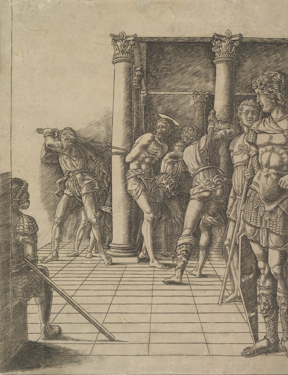 Flageleringen, med fortauet, ca. 1475-80. av Unbekannt