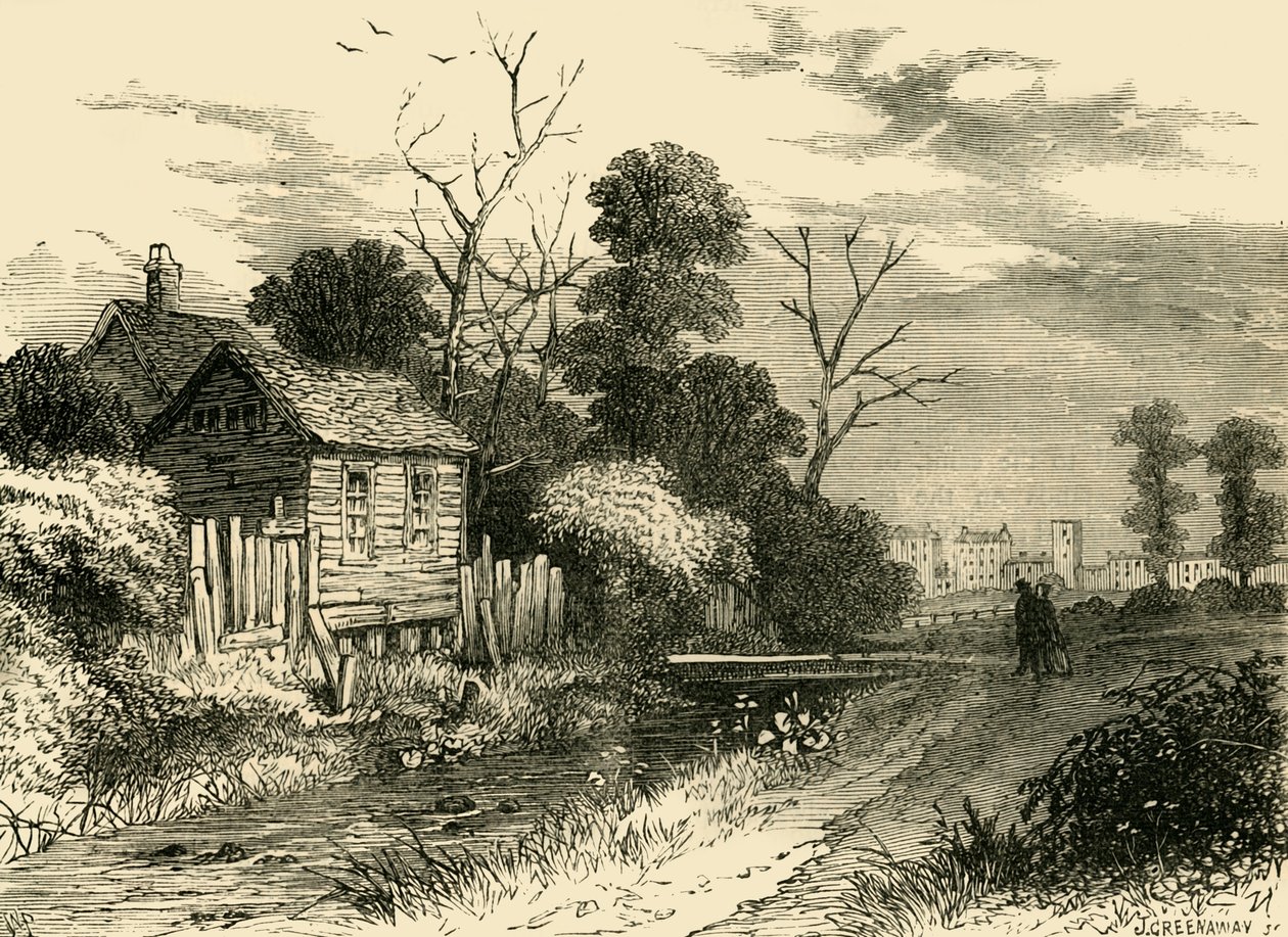 The Fleet River, nær St. Pancras, 1825, c1876. av Unbekannt