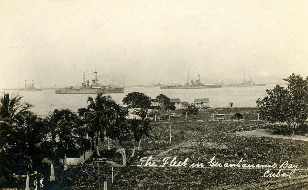 Flåten i Guantanamo Bay, Cuba, c1919. av Unbekannt