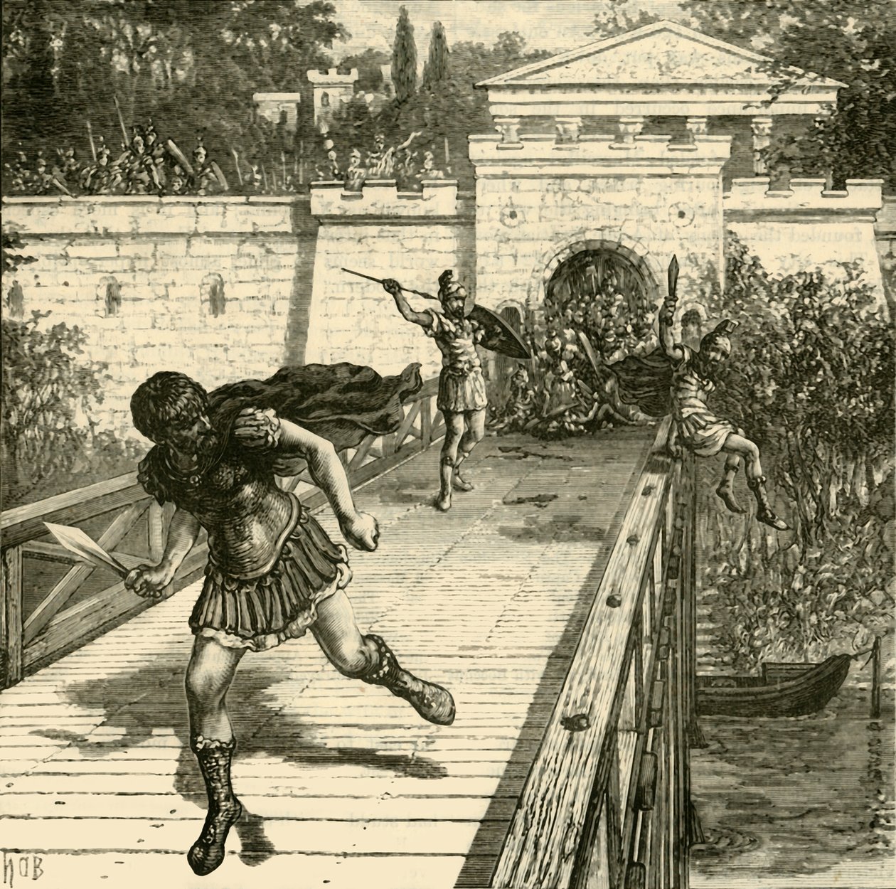 The Flight of Caius Gracchus, 1890. av Unbekannt