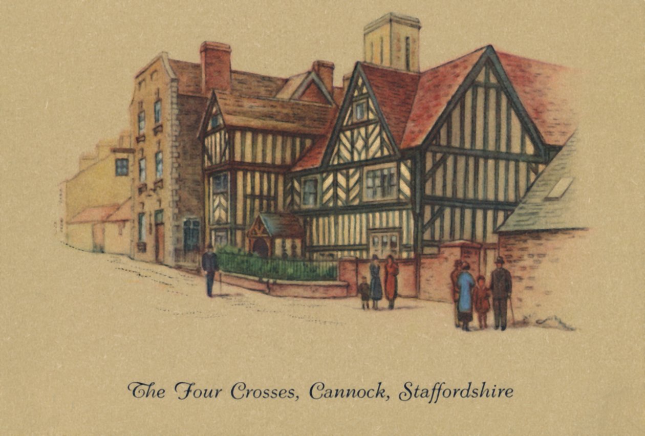 The Four Crosses, Cannock, Staffordshire, 1939 av Unbekannt