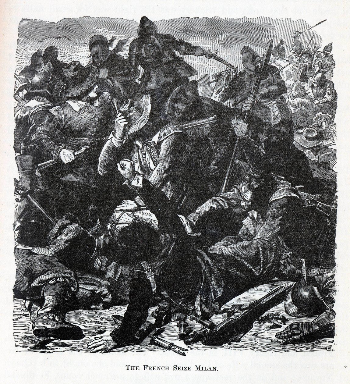 Franskmennene grep Milano, 1882 av Unbekannt
