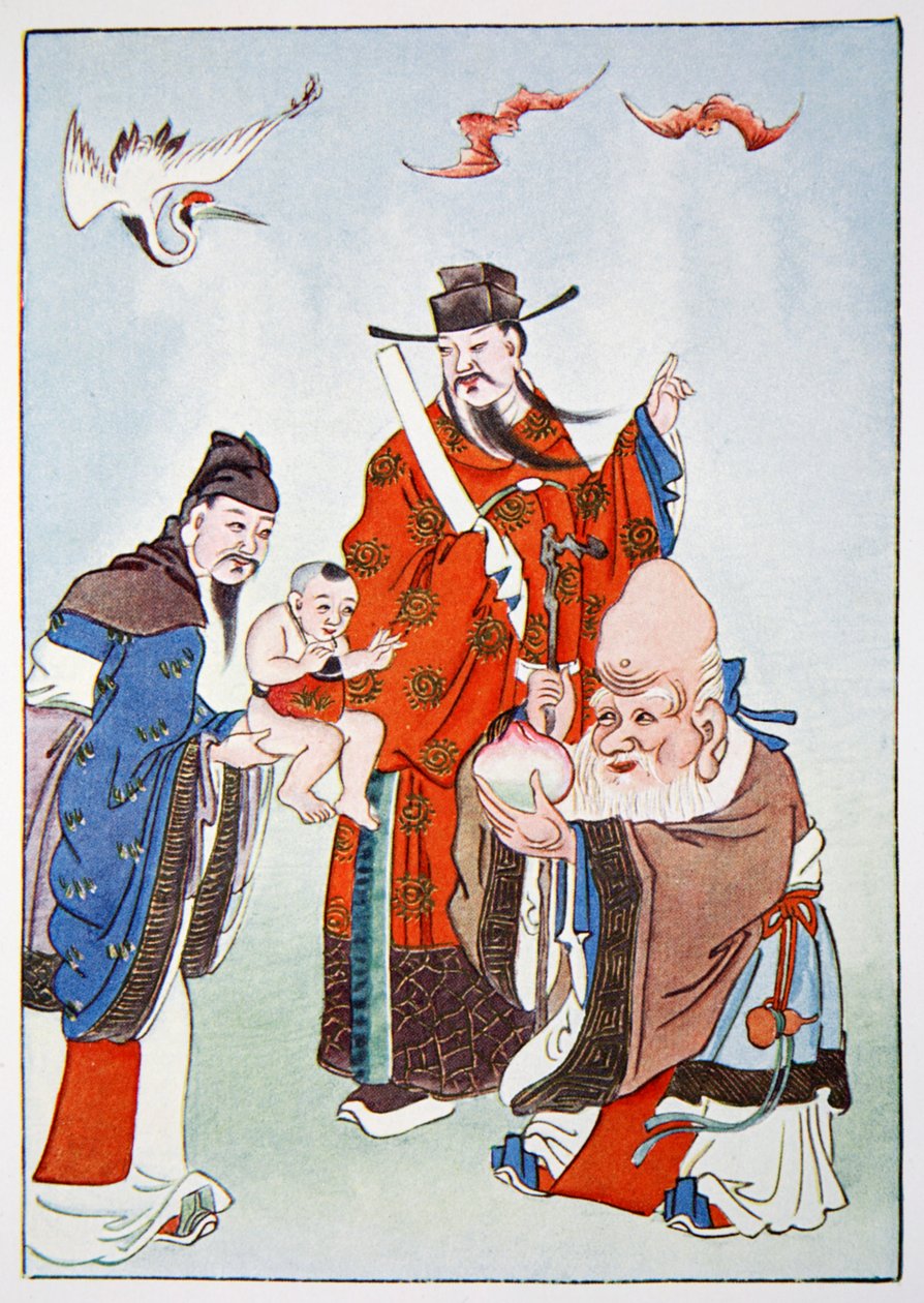 The Gods of Happiness, Office and Longevity, 1922 av Unbekannt