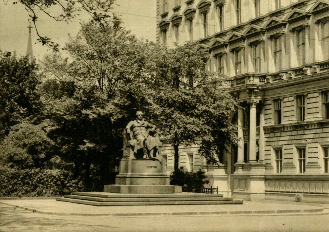 Goethe-monumentet, Wien, Østerrike, c1935. av Unbekannt