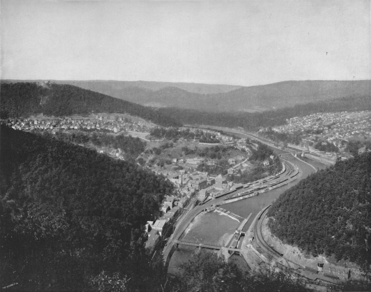 The Great Loop at Mauch Chunk, 1800-tallet av Unbekannt