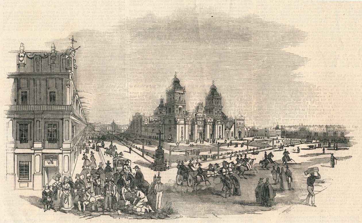 The Great Square, Mexico, 1845. av Unbekannt