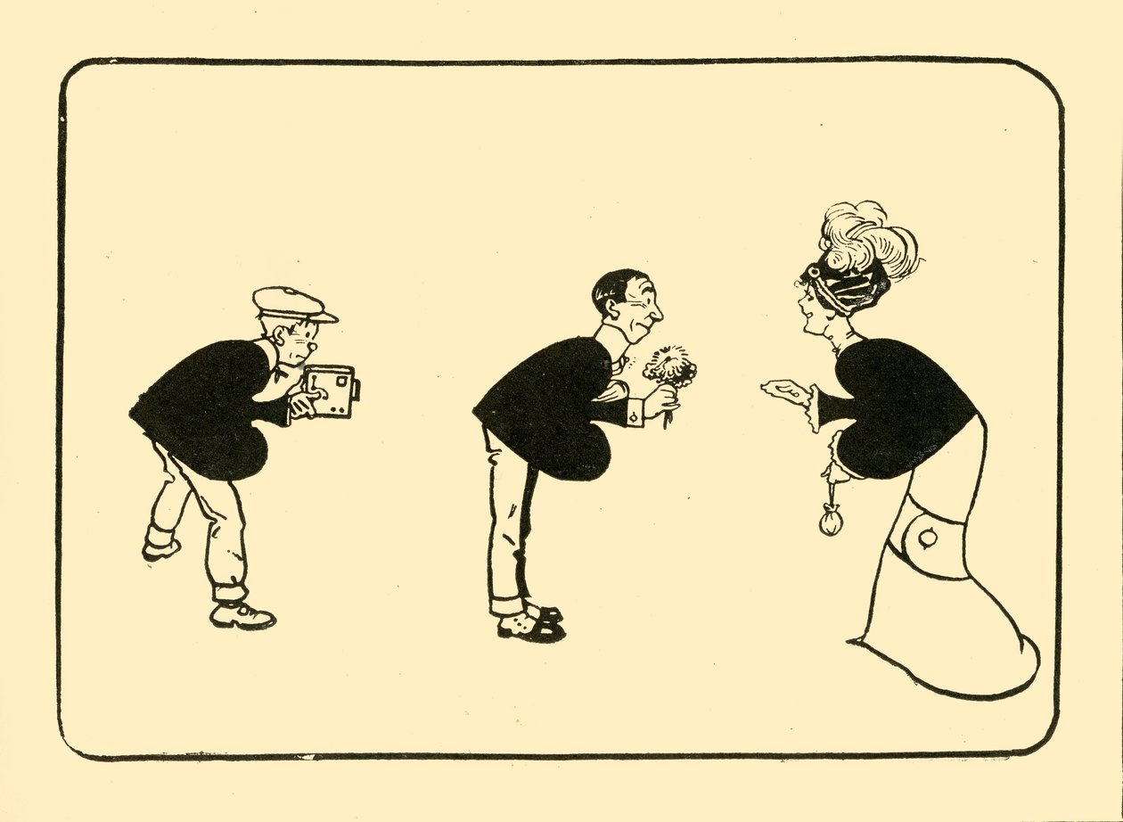The Greeting on the three of spades, 1910. av Unbekannt