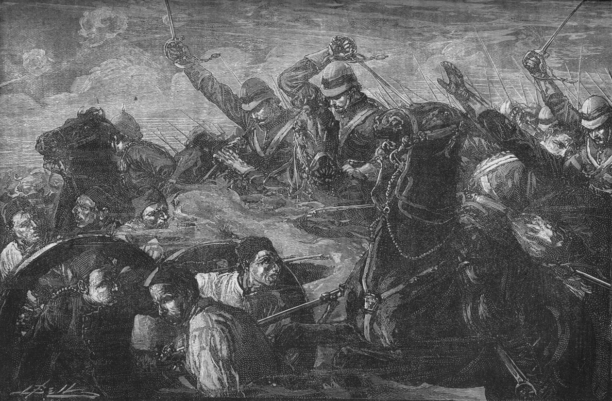 The Guards Charging the Guns at Kassassin, c1882 av Unbekannt