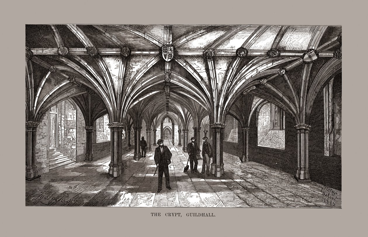 The Guild-Hall Crypt, 1886. av Unbekannt