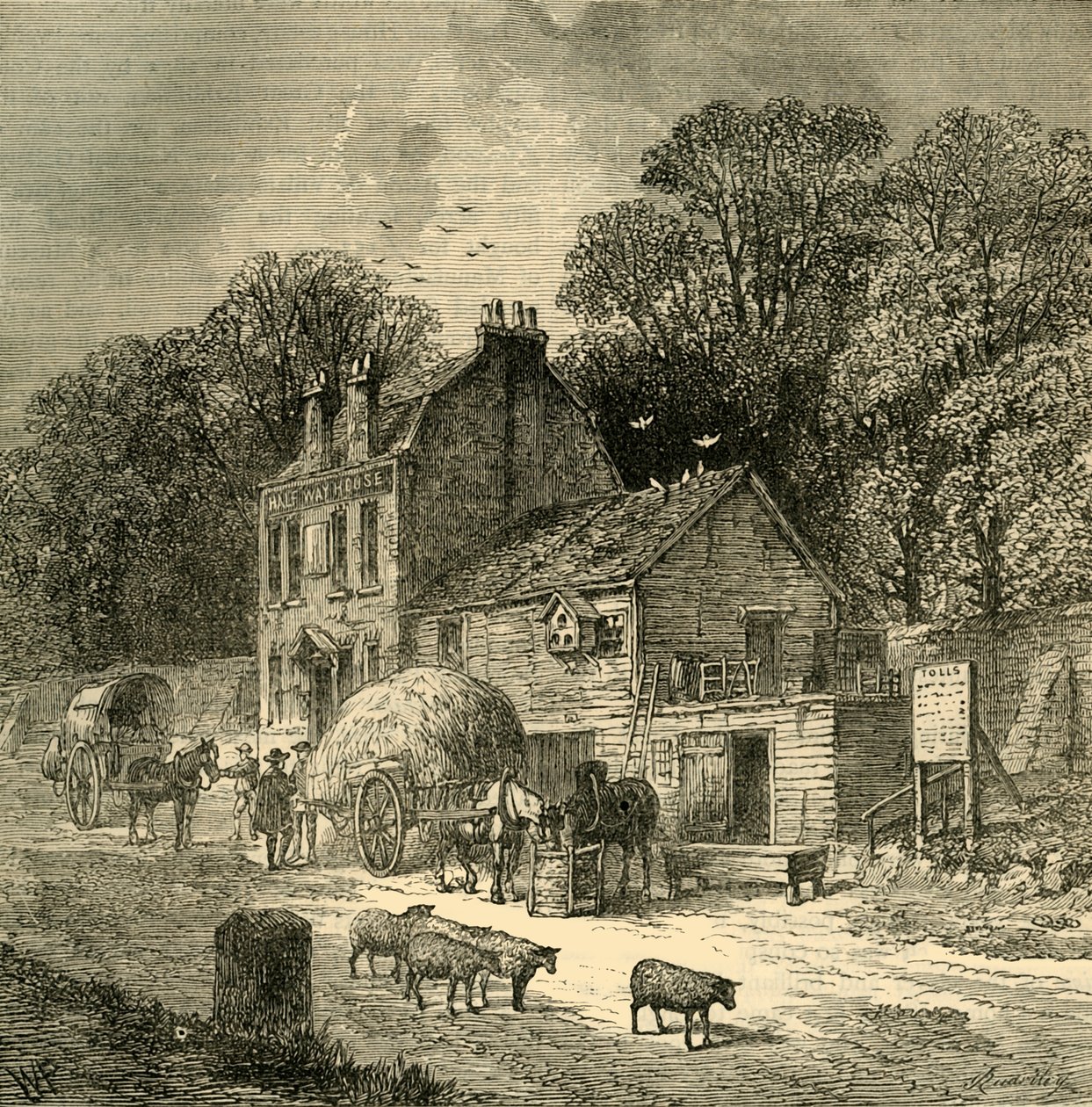 The Halfway House, Kensington, 1850, c1876. av Unbekannt