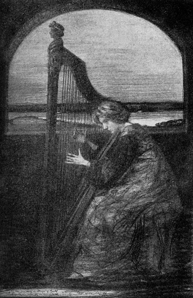 Harpespilleren, 1900 av Unbekannt