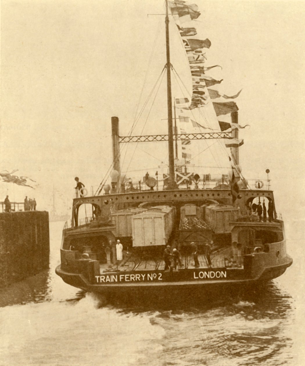 Harwich-Zeebrugge togferge, c1930. av Unbekannt