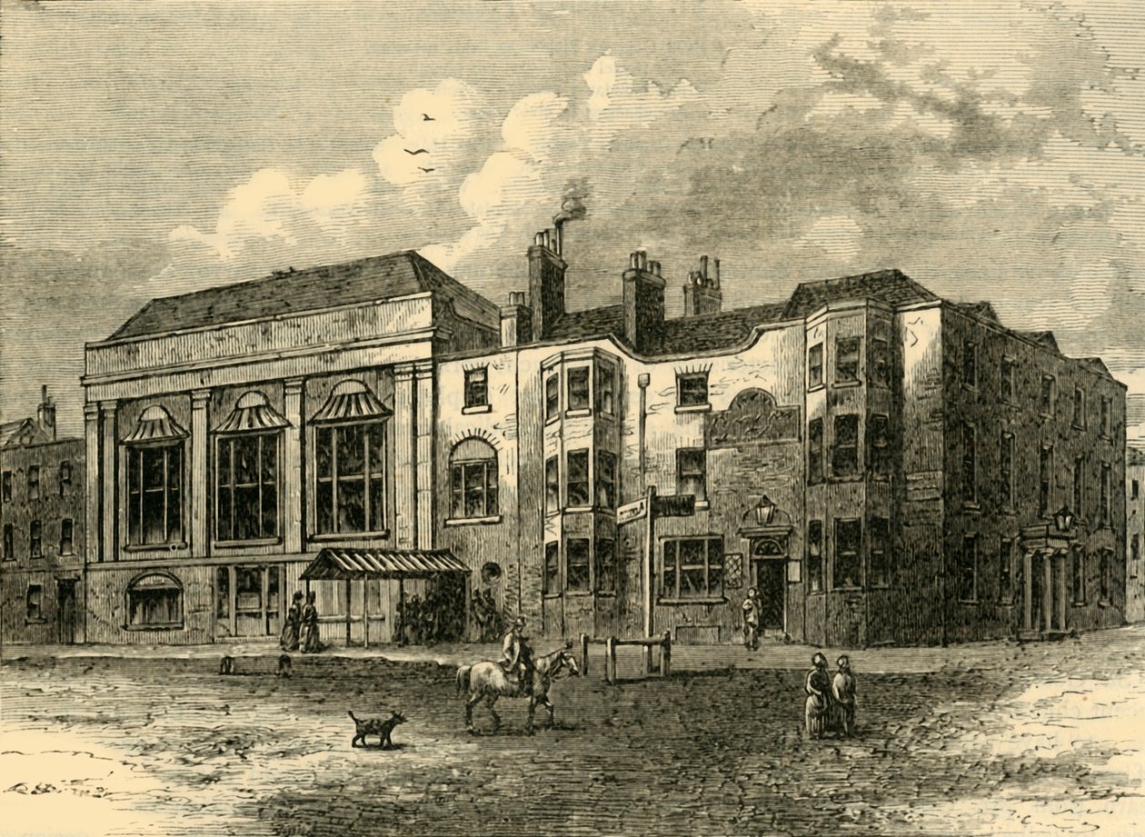The Horns Tavern, Kennington, i 1820, c1878. av Unbekannt