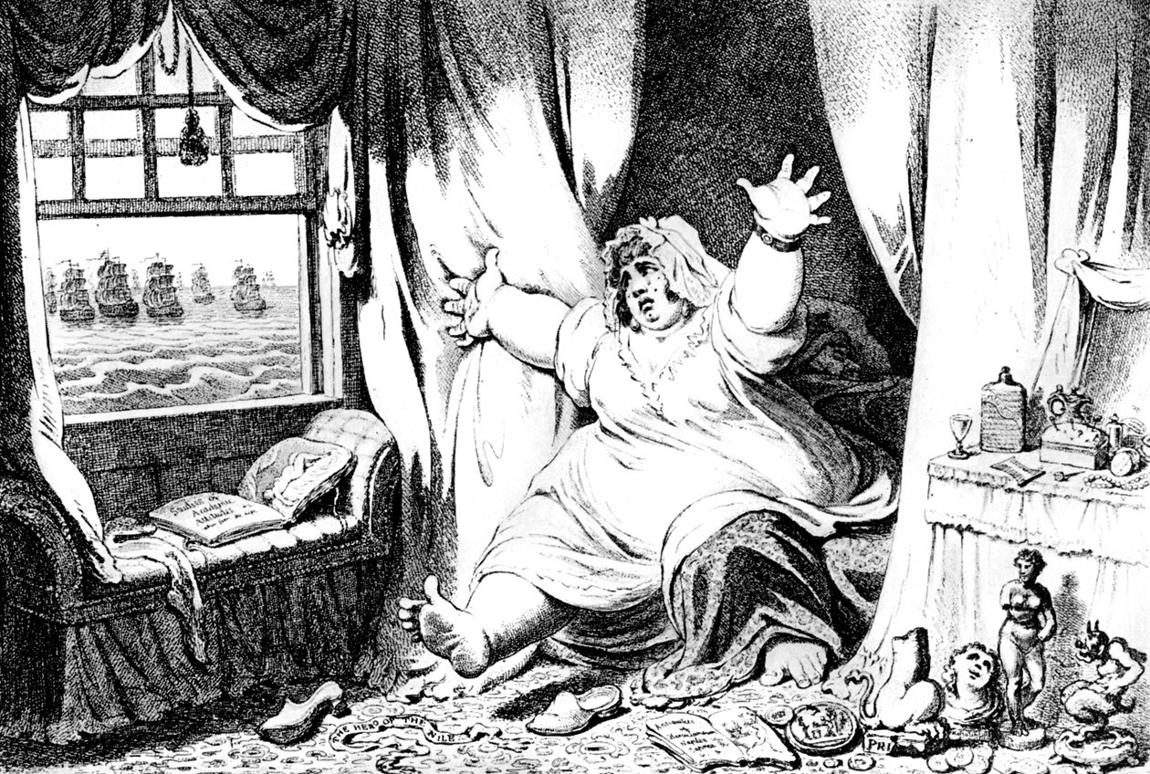 The Hostile View of Lady Hamilton, 1800-tallet av Unbekannt