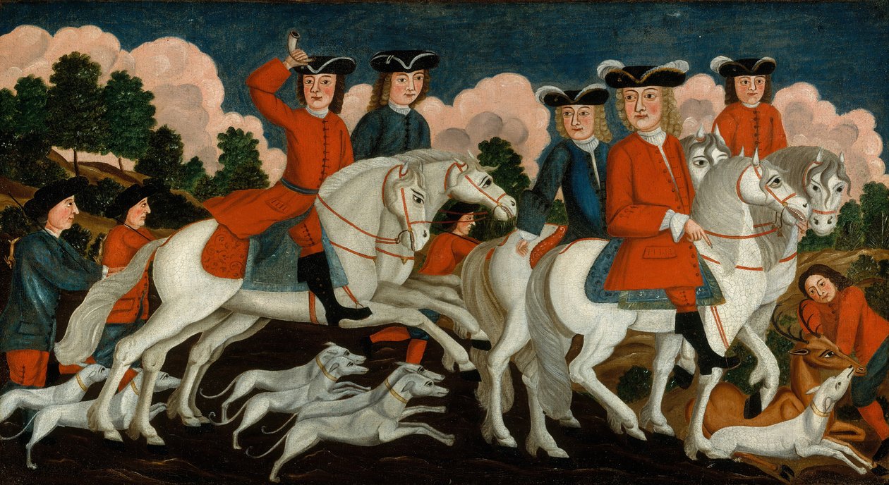 Jaktpartiet New Jersey, ca. 1750. av Unbekannt